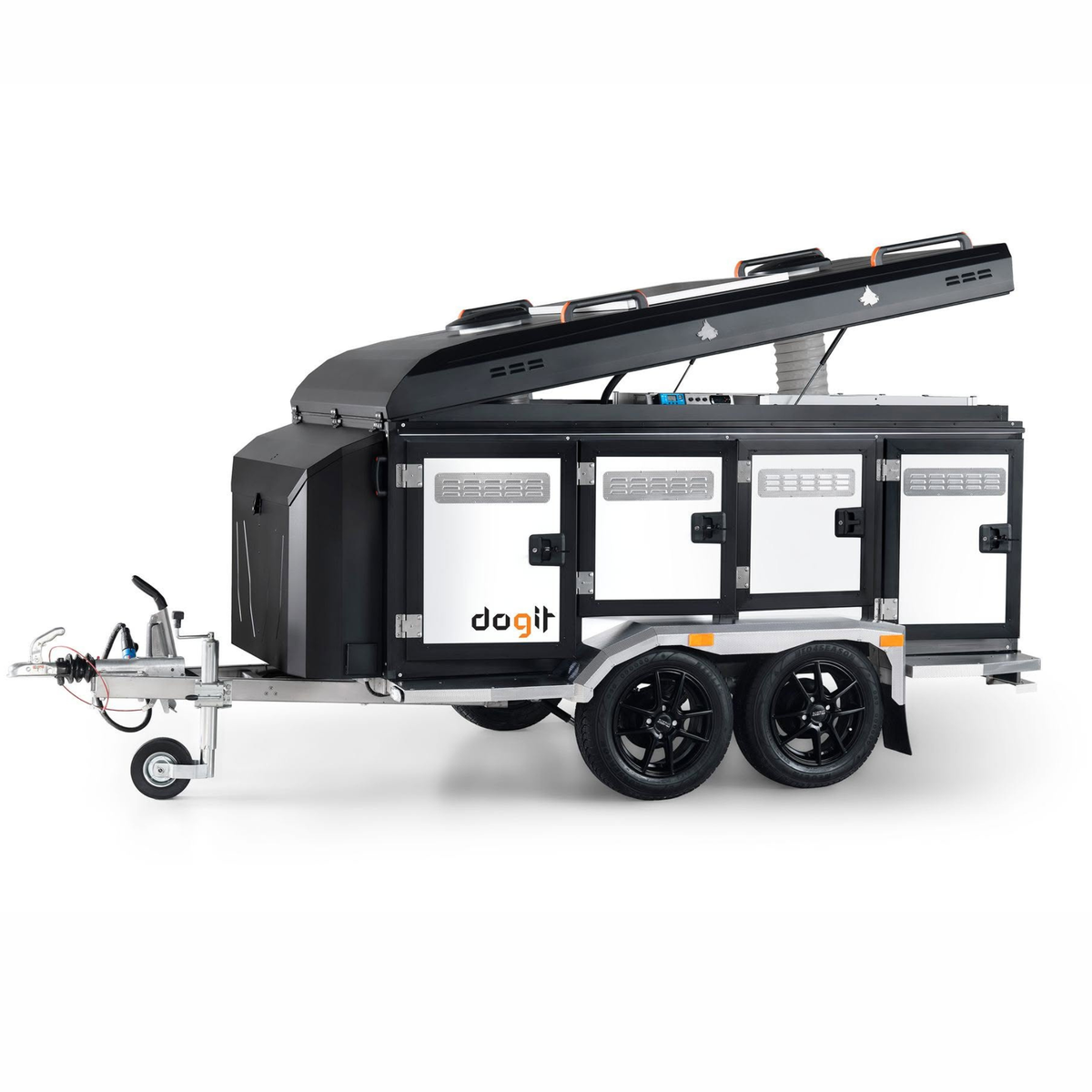 DOGIT X-SPACE 4-Dog 2-Axle Dog Transport Trailer