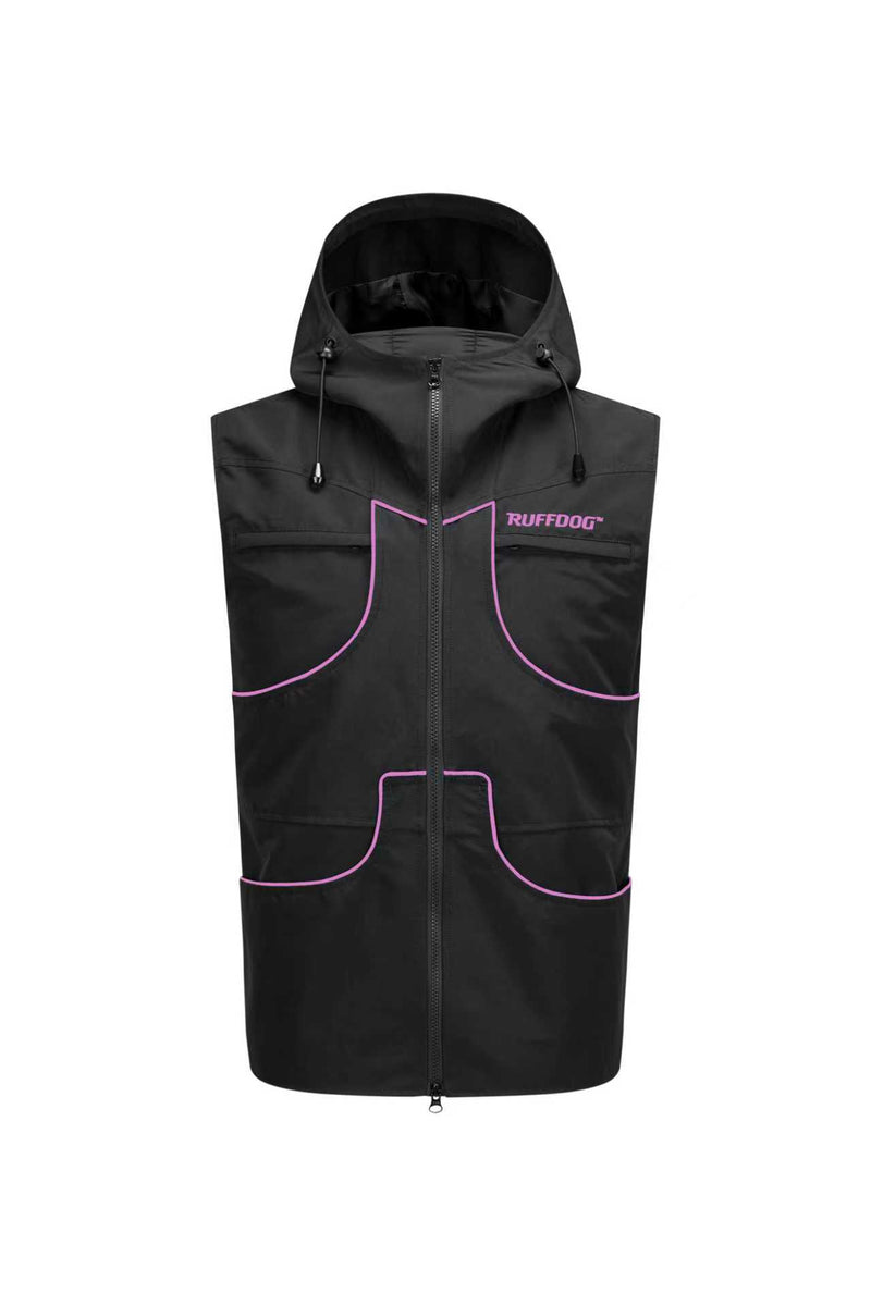 DOWN VEST OFF TNRCM RUFFLOG ラフロッグ Ruffdog Hooded Dog Training Vest – Purple Piping | Dog Trainer Apparel