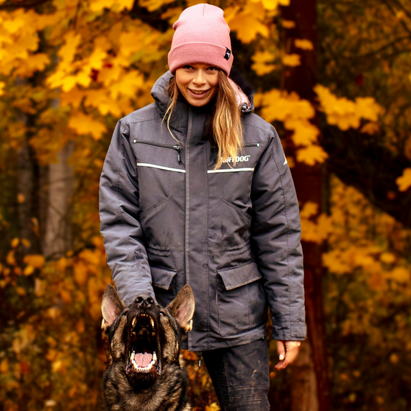 Ruffdog Winter Jacket for Dog Trainers and Dog Walkers - GRANITE with Shades of Blush SAVE 30%