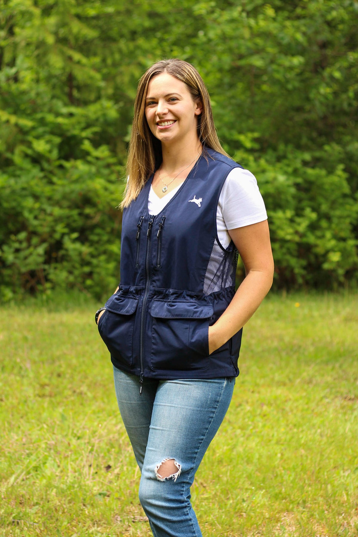 Lightweight Dog Trainer Vest NAVY - Designed and tested in Canada