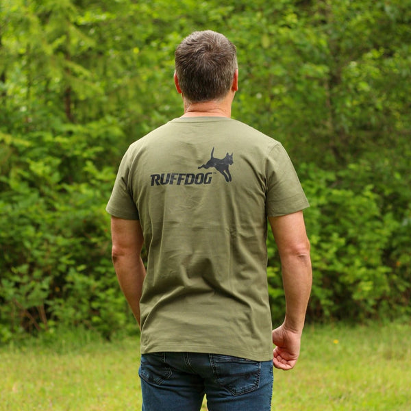 Ruffdog Unisex Crewneck T-shirt OLIVE SAVE 60%