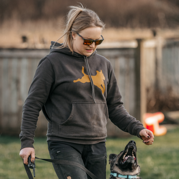 Ruffdog FOX Unisex Hoodie – Espresso with Gold Logo | Dog Trainer Hoodie - Presale SAVE 20%
