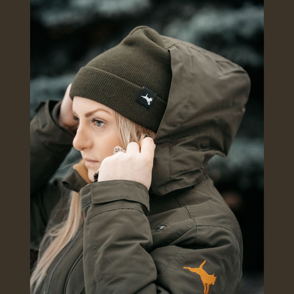 Ruffdog Winter Jacket for Dog Trainers and Dog Walkers - OLIVE with Shades of Gold SAVE 30%