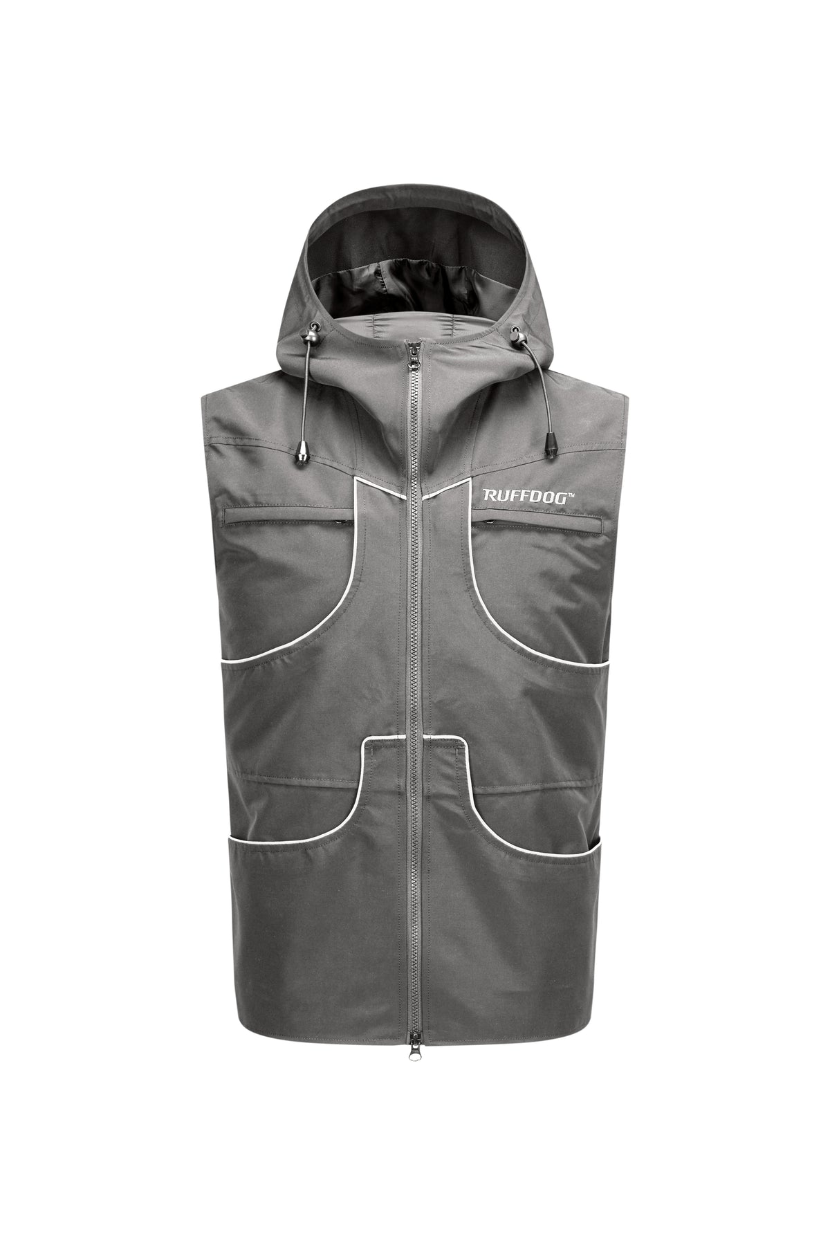 Ruffdog Hooded Dog Training Vest – Grey Piping