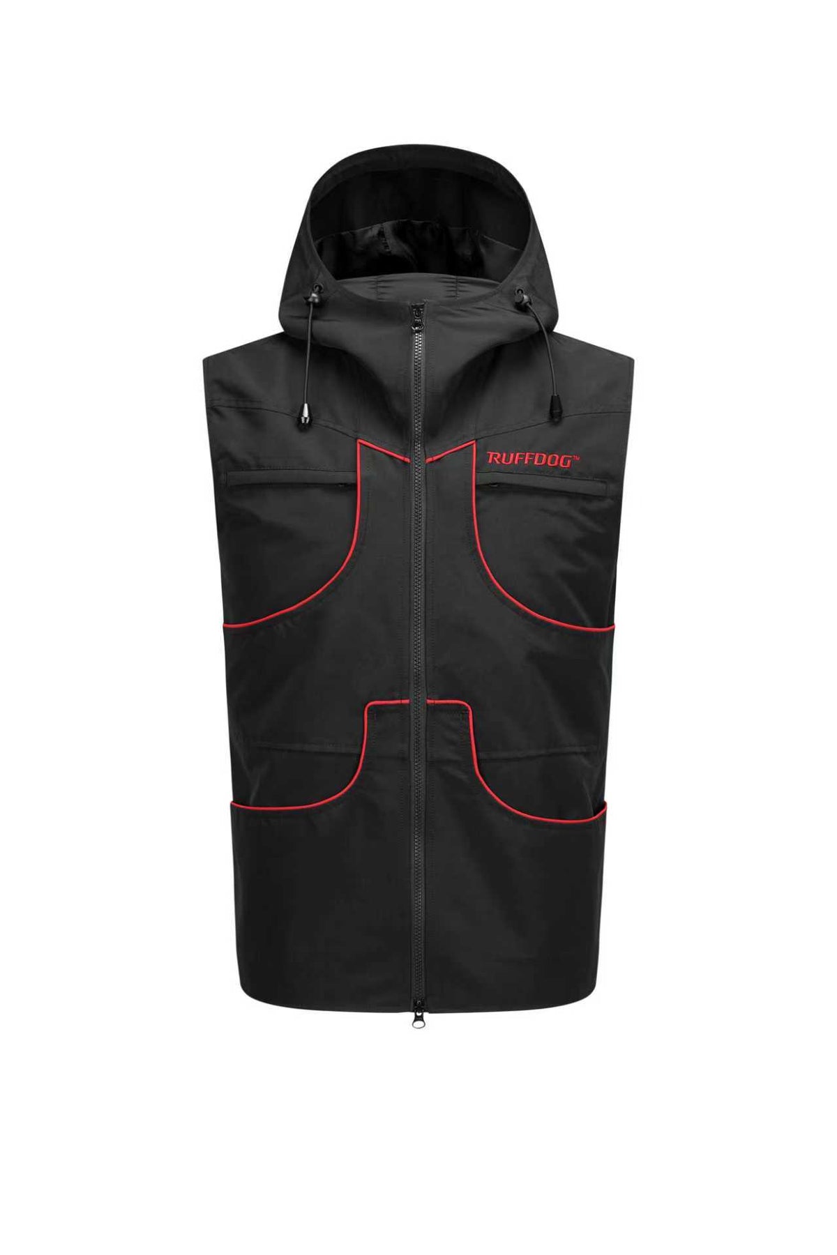 Ruffdog Hooded Dog Trainer Vest – Red Piping