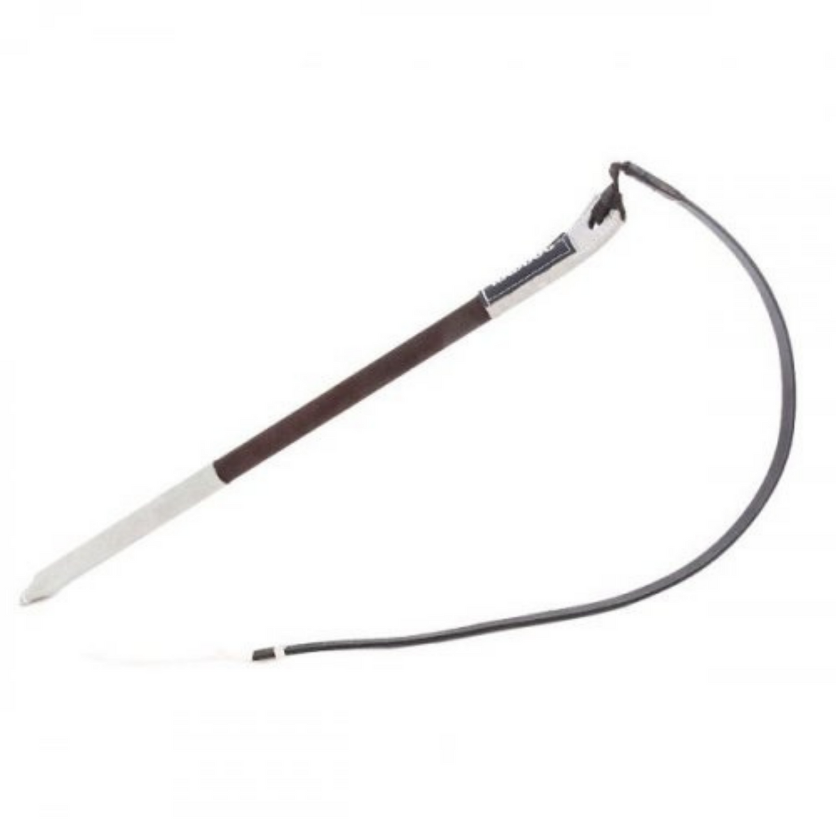 RADDOG training whip with biothane popper, featuring flexible rod, leather handle grip, and durable lash for dog training.