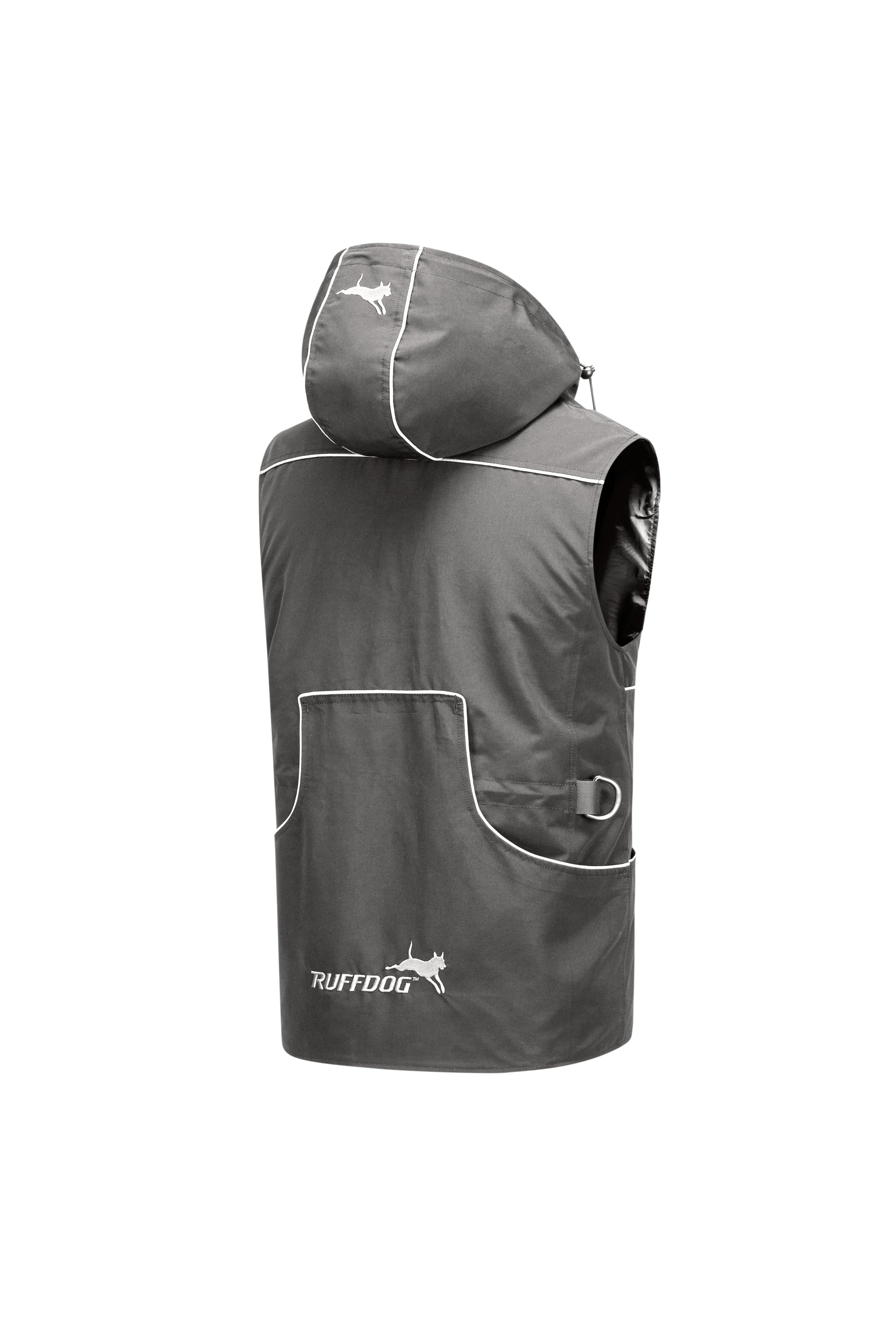 Ruffdog Hooded Dog Training Vest – Grey Piping | Dog Trainer Apparel