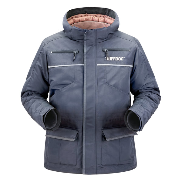 Ruffdog Winter Jacket for Dog Trainers and Dog Walkers - GRANITE with Shades of Blush SAVE 50%