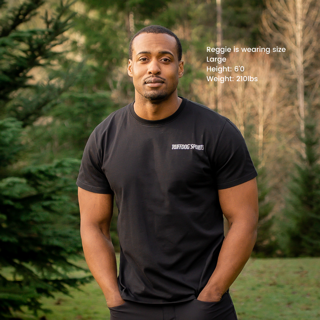 Ruffdog Black Unisex Crewneck Tshirt | Ruffdog Sports | SAVE 75%