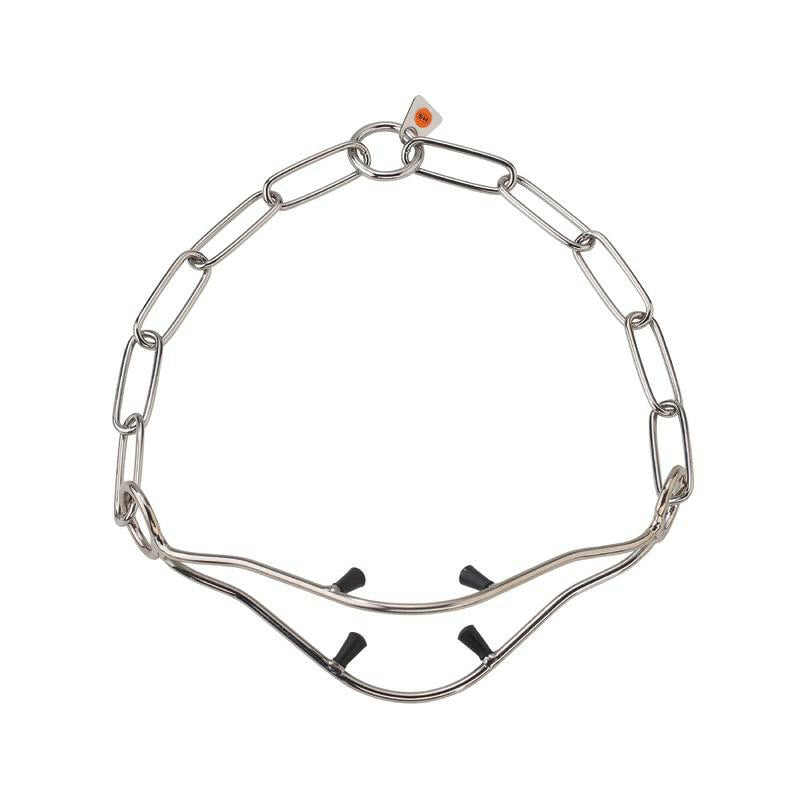 Herm Sprenger Stainless Steel Show Collar with under-neck cradle, long-link chain, for large breed show dogs